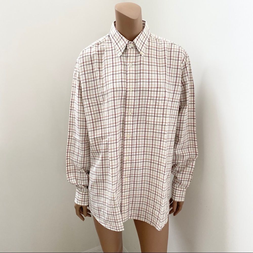 Burberrys Of London vintage plaid  shirt 15 1/2